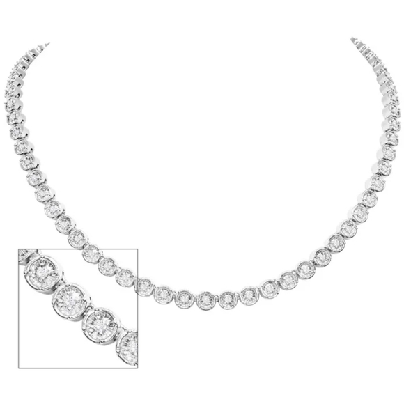 Super Jeweler Jewelry - 2 Carat Natural Diamond Tennis Necklace, 17 Inches